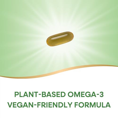 Nature'S Way Nutravege Vegan Omega 3 Supplement Plant Based Omega-3 For Heart Health Eye And Brain Function 30 Vegan Softgels (Packaging May Vary)