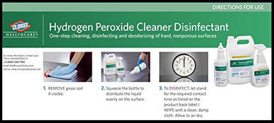 Clorox Healthcare Hydrogen Peroxide Cleaner Disinfectant Refill Bleach Free 128 Fluid Ounces (Package May Vary)