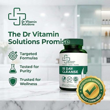 Dr Vitamin Solutions 15 Day Colon Cleanse & Detox For Women And Men Gut Cleanse With Senna Aloe Vera Psyllium Husk & Probiotics Bloating Constipation Relief Gentle Vegan Non-Gmo 15 Capsules - Dr Vitamin Solutions