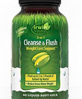 Irwin Naturals 2In1 Cleanse & Flush Weight Loss Support 60 Liquid Softgels Flushes Digestive Tract & Reduces Bloating 30 Total Servings