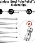 Matwsec Acupuncture Pen Stainless Steel Acupressure Pen Reflexology Massage Tool For Body Face 8 Sized Headed Acupuncture Needles Manual Deep Tissue Tool Body Point Probe Pens For Full Body Relaxing 4 Pcs