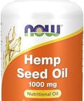 Now Foods Supplements Hemp Seed Oil 1000 Mg Essential Fatty Acids Nutritional Oil 120 Softgels