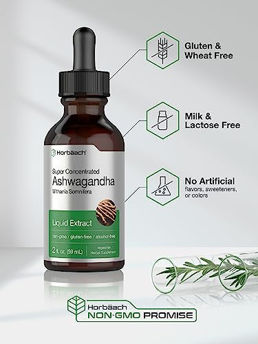 Horbaach Ashwagandha Liquid Drops 2 Fl Oz