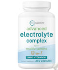 Micro Ingredients Advanced Electrolyte Complex Capsules For Hydration 240 Count Salt Pills With Himalayan Pink Salt Sodium Potassium & Magnesium Sugar Free Electrolyte Tablets With Vitamin D3 & B1 Zinc