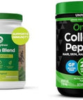 Amazing Grass Greens Superfood Blend With Organic Spirulina Digestive Enzymes 100 Servings & Orgain Hydrolyzed Collagen Peptides Powder 20G Grass Fed Collagen Hair Skin Nail & Joint