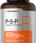 Horbaach P5P Activated Vitamin B6 100mg 120 Tablets Vegetarian Supplement NonGMO Gluten Free Pyridoxal 5 Phosphate Coenzyme B6