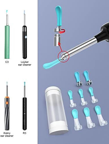 Bebird 8 Pcs Original Ear Spoon For Bebird Leiput Deetok Yaej Etc. Ear Cleaner Tips Waterproof Silicone Ear Spoon For Ear Wax Removal Kit