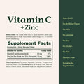 NatureS Bounty Vitamin C + Zinc Vitamin Supplement Supports Immune Health 60 Mg 60 Tablets