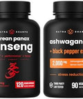 Nutrachamps Korean Ginseng Capsules And Ashwagandha Capsules 2 Pack Bundle