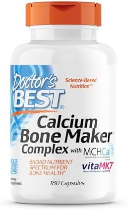 Doctor'S Best Calcium Bone Maker Complex With Mchcal Supports Bone Health Muscular Skeletal & Vascular Health 180 Caps
