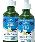 SweetLeaf Sweet Drops Flavored Stevia Liquid Sweetener Organic Stevia Extract Zero Calorie Keto Friendly Non GMO Natural Flavor Sugar Alternative Vanilla Creme 2 Fl Oz (Pack of 2)