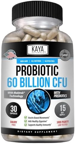 Kaya Naturals Probiotic Billion CFU Probiotics for Women Probiotics for Men and Adults Natural Gut Health and Immune Support Supplement Provides Digestive Support