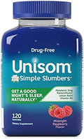 Unisom Simple Slumbers Drug Sleep Aid Gummies Melatonin 5Mg Sleep Support For Adults Midnight Raspberry Flavor 120 Count