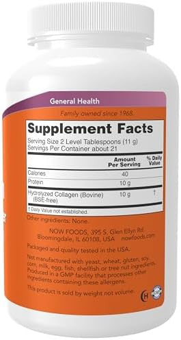 Now Foods Supplements Collagen Peptides Powder Clinically Tested Joint And Bone Health 8Ounce