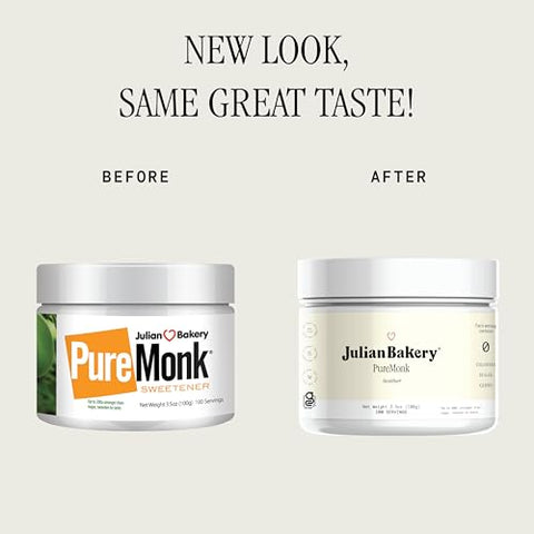 Julian Bakery Pure Monk | v25% Monk Fruit Extract | Sweetener | Sugar Free | 3.5oz | 100 Servings