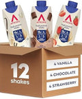 Atkins Protein Shake Variety Pack Strawberry Vanilla And Milk Chocolate Flavored Protein Shakes 15G Protein 3G Fiber Glp1 Friendly 12 Count