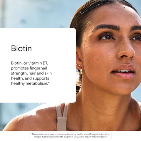 Thorne - Biotin - Vitamin B7 Supplement For Healthy Hair Nails Skin & Metabolism - Supports Nerve Health - Third-Party Certified - Gluten Dairy & Soy-Free 60 Capsules
