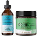 Herbamama Lemon Balm And Iodine Kit - Bundle Of Lemon Balm Tincture 4 Fl Oz & Potassium Iodine Gummies - Vegan Non-Gmo Alcohol & Gelatin- - 2 Pack