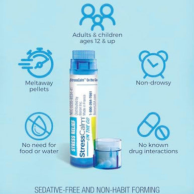 Boiron Stresscalm On The Go For Relief Of Stress Anxiousness Nervousness Irritability And Fatigue 80 Count Per Tube 4 Tubes With Peak10 Health Pen