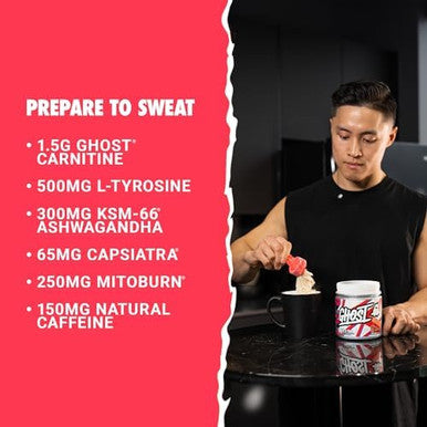 Ghost Burn Weight Management Powder Kiwi Strawberry (60 Servings) Metabolism & Energy Support Supplement For Men & Women Natural Caffeine Lcarnitine & Ltyrosine Soy & Sugar Vegan