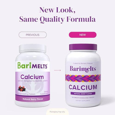 Barimelts Calcium Citrate With Vitamin D3 & Magnesium, 120 Smooth-Dissolving Tablets (1-Month Supply), Bariatric Calcium Supplements For Women, Natural Berry FlavorÃƒÂ¢Ã¢â€šÂ¬Ã¢â‚¬Â¹