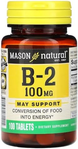Mason Natural Vitamin B2 100 Mg 100 Tablets