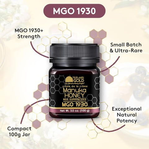 NatureÃ¢â‚¬â„¢s Gold Raw Manuka Honey, Certified High MGO | Authentic MGO, 100% Pure Genuine Traceable Hive to Home