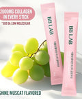 Bb Lab Plant Collagen Booster Glow Shot 15G14Sticks Korea Collagen Extract With Biotin 2000Mg Vegan Collagen For Woman Plantbased Organic Hibiscus Flower Fast Absorption Shine Muscat Flavor