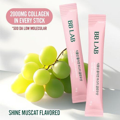 Bb Lab Plant Collagen Booster Glow Shot 15G14Sticks Korea Collagen Extract With Biotin 2000Mg Vegan Collagen For Woman Plantbased Organic Hibiscus Flower Fast Absorption Shine Muscat Flavor