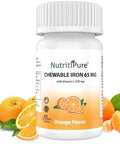 Chewable Iron 65 Mg With Vitamin C 270 Mg - Tablet In Orange Flavor 60 Count