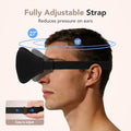 Arvyne Sleep Mask For Side Sleepers 100% Blackout Eye Mask For Sleeping With 3D Deep Contoured Cups Zero Pressure Lash-Friendly Adjustable Light Blocking Travel Mask For Men & Women Black