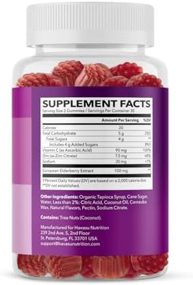 Havasu Nutrition Full Daily Multivitamins Gummies With Ultimate Immune Support Elderberry Gummies Delicious Health For Adults
