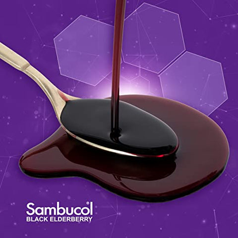 Sambucol Advanced Black Elderberry Syrup - Elderberry With Zinc And Vitamin C For Adults Sambucus Elderberry Syrup Elderberry Liquid - 4 Fl Oz
