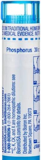 Boiron Homeopathic Phosphorus 30C Pellets 80Count Tubes (Pack Of 5)