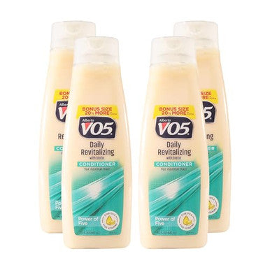 Alberto Vo5 Daily Revitalizing Conditioner - Moisturizing Conditioner With Biotin 5 Oils And 5 Vitamins For Healthy Hair - 15 Oz - Pack Of 4