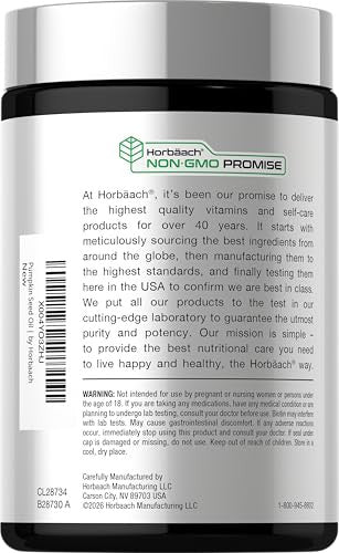 Horbaach Pumpkin Seed Oil With Saw Palmetto 300 Softgel 4000Mg