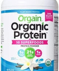 Orgain Organic Plant Based Protein Powder Vegan Nongmo Gluten 1 Count Packaging May Vary (Vanilla Bean 2.74 Pound)