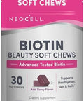 Neocell Biotin Beauty Soft Chews 30 Chewables 10000Mcg Hair Skin and Nails Acai Berry Flavor