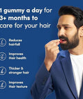 Biotin Hair Gummy For Healthy Hair No Sugar Added Biotin Gummies With Hair Vitamins Vitamin A, Vitamin C, Vitamin E & Zinc 60 Gummies