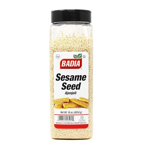Badia Sesame Seed Hulled 16 oz ÃƒÂ¢Ã¢â€šÂ¬Ã¢â‚¬Å“ Nutty Mild Flavor for Baking, Cooking, Salads, & Breads