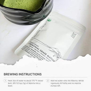 FKRO Organic Okumidori Ceremonial Grade Matcha Green Tea Powder | Award-Winning Family Farm Direct from Japan Single Cultivar 1st Harvest Stone-Ground Air-Flown Monthly 30g Pouch