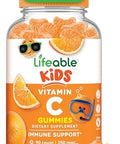 Lifeable Kids Vitamin C Gummies 250Mg Great Tasting Vit C Vegan Gmo Vitamin C Chewable For Immune Support 90 Gummies