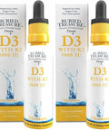 Buried Treasure Vitamin D3 & K2 Drops 5000 Iu D3 With 100 Mcg K2 For Bone Heart & Immune Support Sugar 2 Fl Oz
