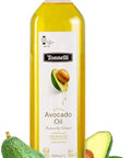 Tonnelli Premium Cold Pressed Naturally Refined Avocado Oil, 1 Liter | High Smoke Point 520F | Product of Spain Certified Kosher (including Passover)
