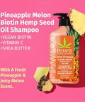 Hempz Biotin Hair Shampoo - Original Light Floral & Banana - For All Hair Types Growth & Strengthening Of Dry Damaged And Color Treated Hair Hydrating Softening Moisturizing - 17 Fl Oz