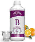 Buried Treasure B Complete Liquid Vitamin B Complex with MethylCobalamin B12 and MethylFolate B9 Biotin B1 B2B3 B5 B6 Liquid and SugarFree Women and Men Dose Cup for Measuring
