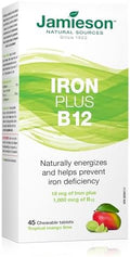 Jamieson Iron + Vitamin B12 45 Chewable Tabs