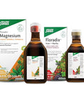 Floradix By Salus Magnesium (16.9 Oz) & Iron & Herbs (8.5 Oz) Bundle - Magnesium For Bone Support Digestive Health & More - Iron Supplement For Healthy Energy Support