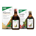 Floradix By Salus Magnesium (16.9 Oz) & Iron & Herbs (8.5 Oz) Bundle - Magnesium For Bone Support Digestive Health & More - Iron Supplement For Healthy Energy Support