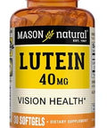 Mason Natural Lutein 40 Mg Ultra Strength Soft Gels 30 Ea